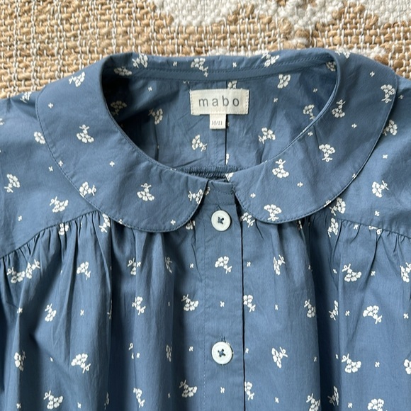 Mabo Girls Dusty Blue Floral Dress - Picture 2 of 6